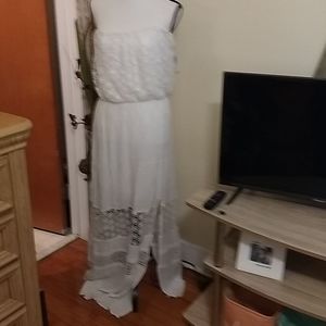 NWT Trixxi strapless crochet maxi dress